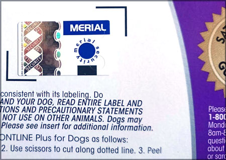 Merial Security Sticker